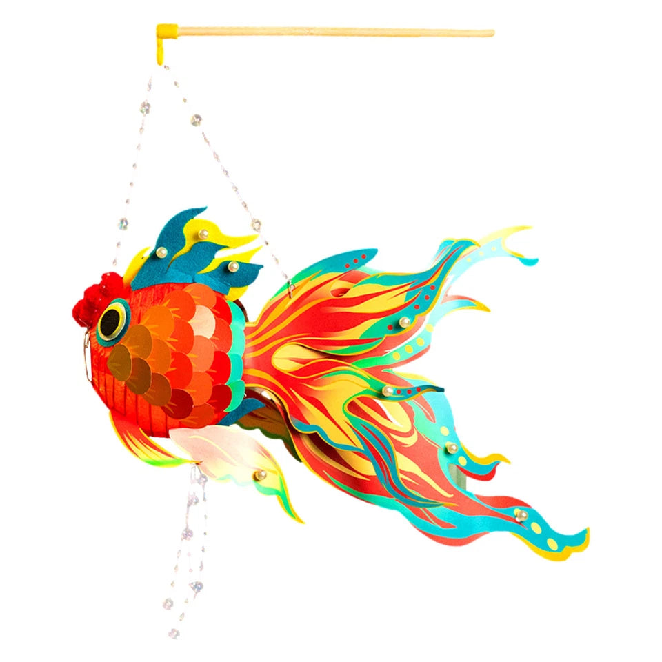 Chinese New Year Paper Lanterns Chinese Lanterns Kits Diy Fish-Shaped